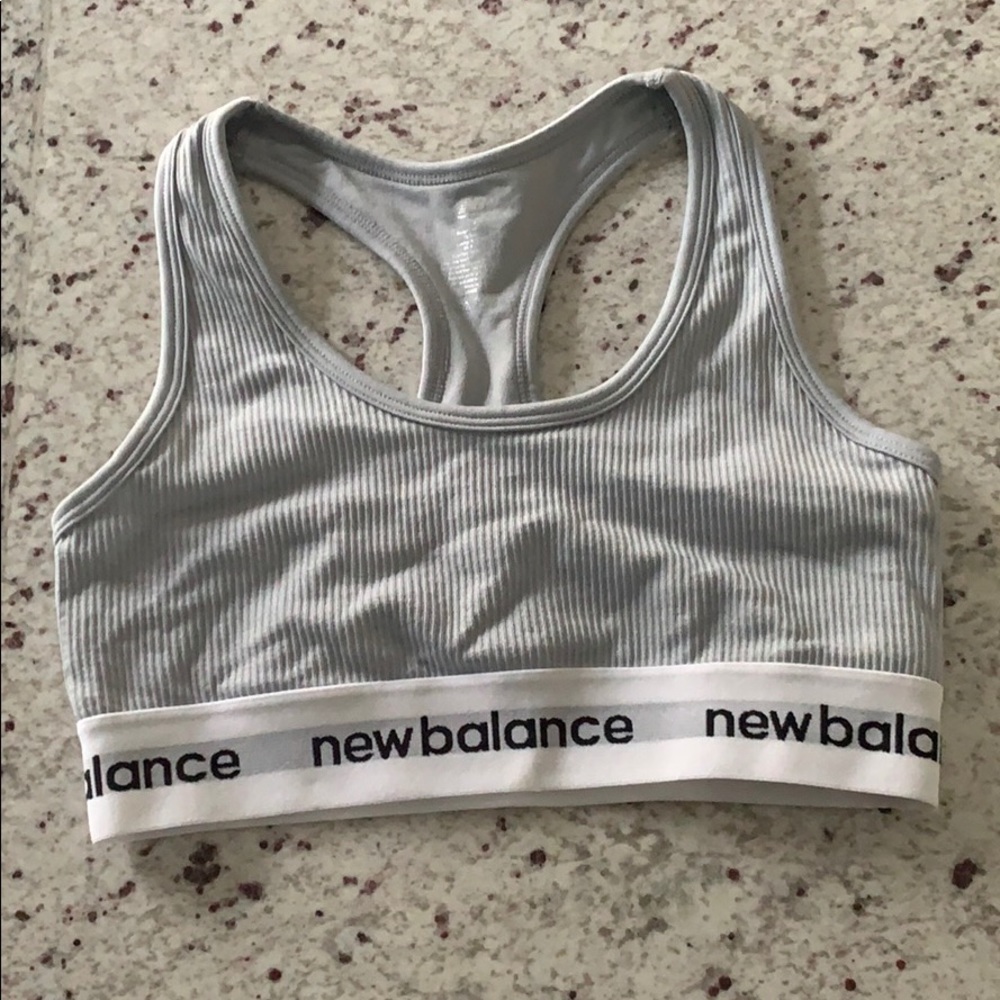 Grey new balance sports bra